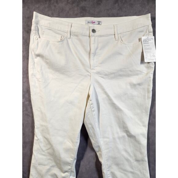 Athleta Skulptek Ultra Skinny Jeans Womens Plus Size 22 X White Stretch New NWT - Picture 2 of 12